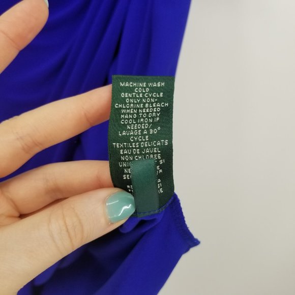 Ralph Lauren Ruched Jersey Knit Dress - Picture 8 of 8